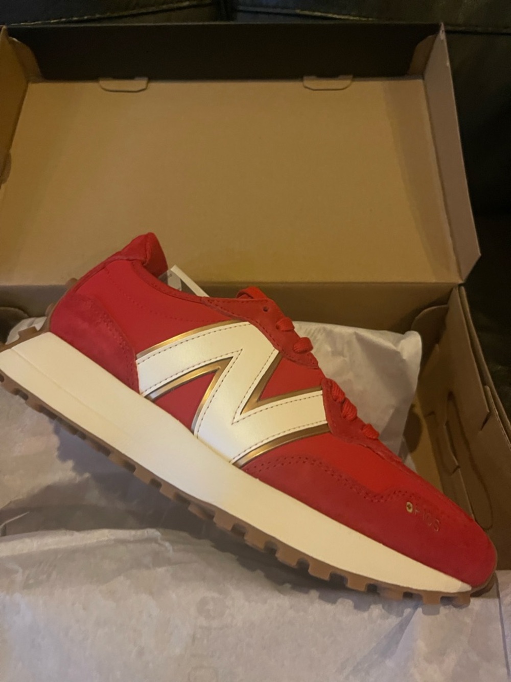 New Balance 327 Red and White Sneaker